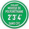 2,3,4 pouces d'isolation