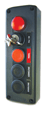 Three-button with key lock-out & pilot light