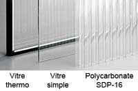 Vitre thermo / Vitre simple / Polycarbonate SDP-16