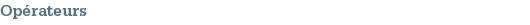 Operators