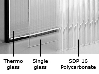 Thermo glass / Single glass / SDP-16 Polycarbonate